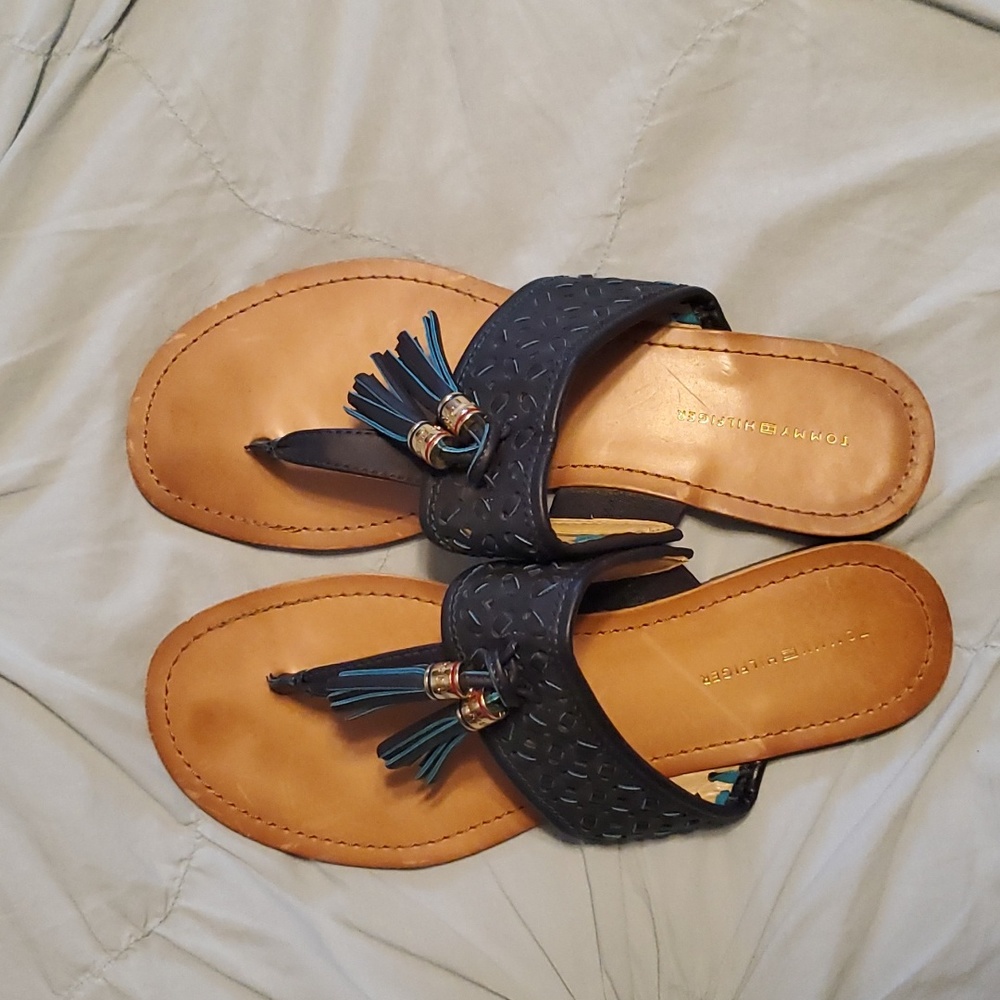 Tommy Hilfiger sandals, Navy, size 8